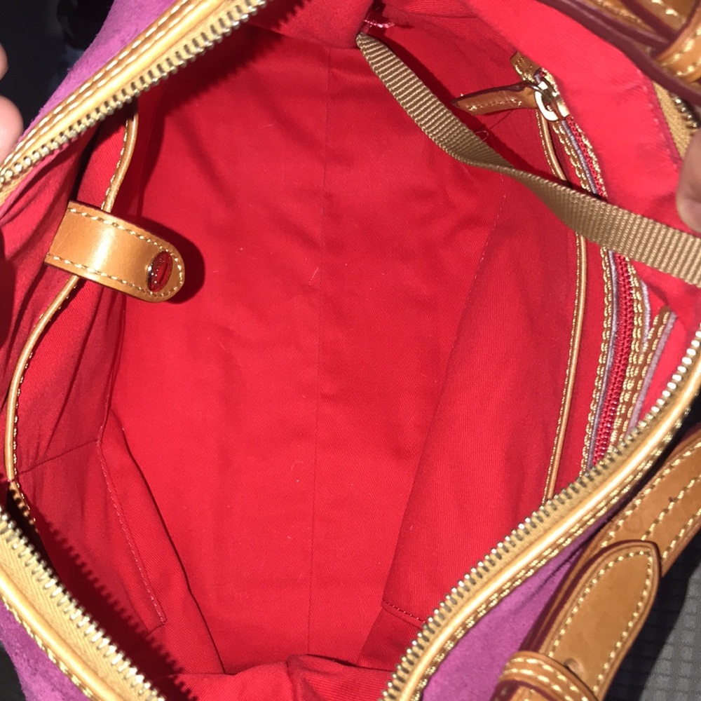 Dooney & Bourke Pink Suede Shoulder Bag - Picture 4 of 4